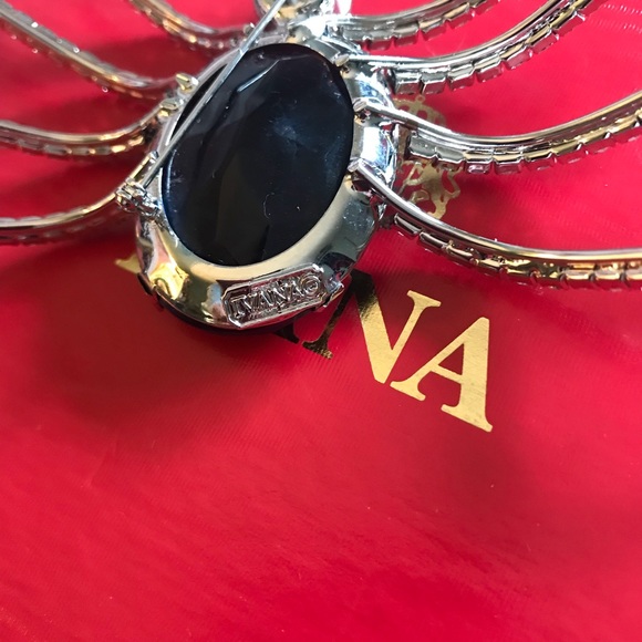 Ivana Deep Blue Spider Brooch w/ Box Vintage - Picture 7 of 8